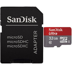 SanDisk 32GB Ultra Micro SD Card (SDHC) + Adaptor - 80MB/s
