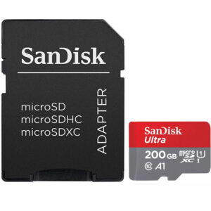 SanDisk 200GB Ultra Micro SD Karte (SDXC) UHS-I A1 + Adapter - 100MB/s