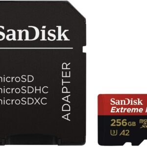 SanDisk Extreme PRO microSDXC 256GB - SD Adapter - RescuePRO Deluxe 170MB/s A2 C10 V30 UHS-I U3