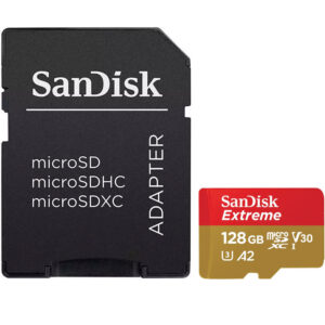 SanDisk 128 GB Extreme A2 V30 Micro SD-Speichkarte (SDXC) UHS-I U3 + Adapter - 160 MB / s