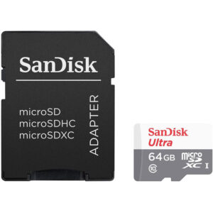 SanDisk 64GB Ultra Lite TA Micro SD Card (SDXC) + Adapter - 100MB/s