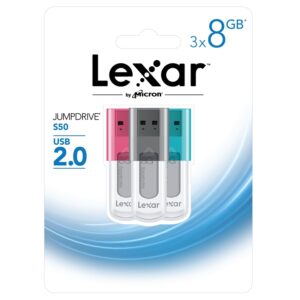 Lexar 8GB JumpDrive S50 2.0 USB Stick - 3er Pack