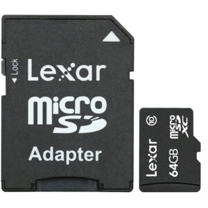 Lexar 64GB Micro SDXC mit SD Adaptor Class 10