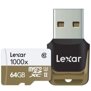 Lexar 64GB Professional 1000x Micro SDXC UHS-II U3 Karte - 150MB/s