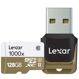 Lexar 128GB Professional 1000x Micro SDXC UHS-II U3 Karte - 150MB/s