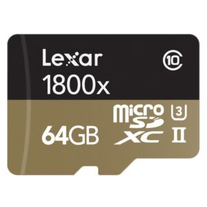 Lexar 64GB Professional 1800x Micro SDHC UHS-II U3 Karte - 270MB/s