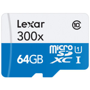 Lexar 64GB High Performance 300x Micro SDXC UHS-I U1 Karte ohne Adapter - 45MB/s