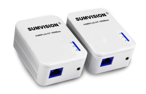 Sumvision Gigabit 1000 Mbps Powerline Adapter - Twin Pack