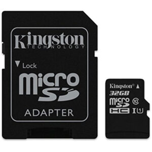 Kingston 32GB Micro SD (SDHC) Card + SD Adapter - Class 10