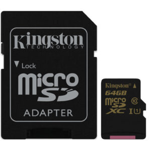 Kingston 64GB Micro SDXC Karte und Adapter Class 10 UHS-1