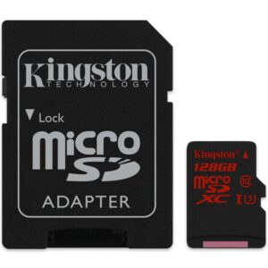 Kingston 128GB Micro SDXC Karte 90 MB/s UHS-I U3 mit Adapter - Class 10