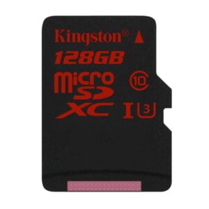 Kingston 128GB Micro SDXC Karte 90 MB/s UHS-I U3 (ohne Adapter) - Class 10