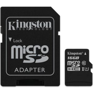 Kingston 16GB Micro SDHC Karte Class 10 UHS-1 (inkl. Adapter) - 45MB/s
