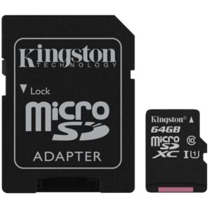 Kingston 64GB Micro SDXC Karte Class 10 UHS-1 (inkl. Adapter) - 45MB/s