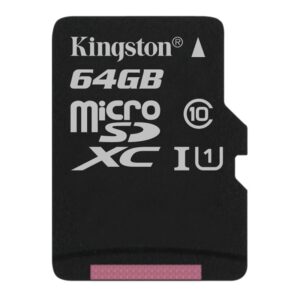 Kingston 64GB Micro SDXC Karte Class 10 UHS-1 (exkl. Adapter) - 45MB/s