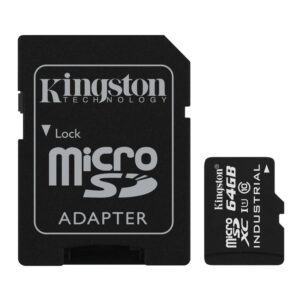 Kingston 64GB Industrial Temperature MicroSD (SDHC) Karte UHS-I U1 mit Adapter - 90 MB/s