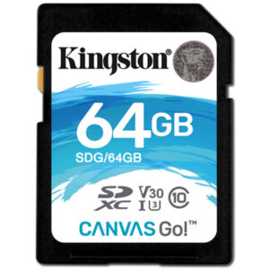 Kingston 64GB Canvas Go SD Karte (SDXC) U3 V30 - 90MB/s