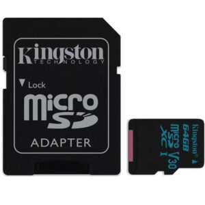 Kingston 64GB Canvas Go Micro SD Karte (SDXC) UHS-I U3 V30 + Adapter - 90MB/s