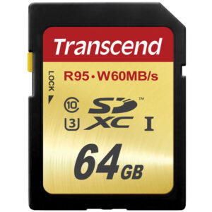 Transcend  64GB Ultimate SD Card (SDXC) UHS-I U3 - 95MB/s
