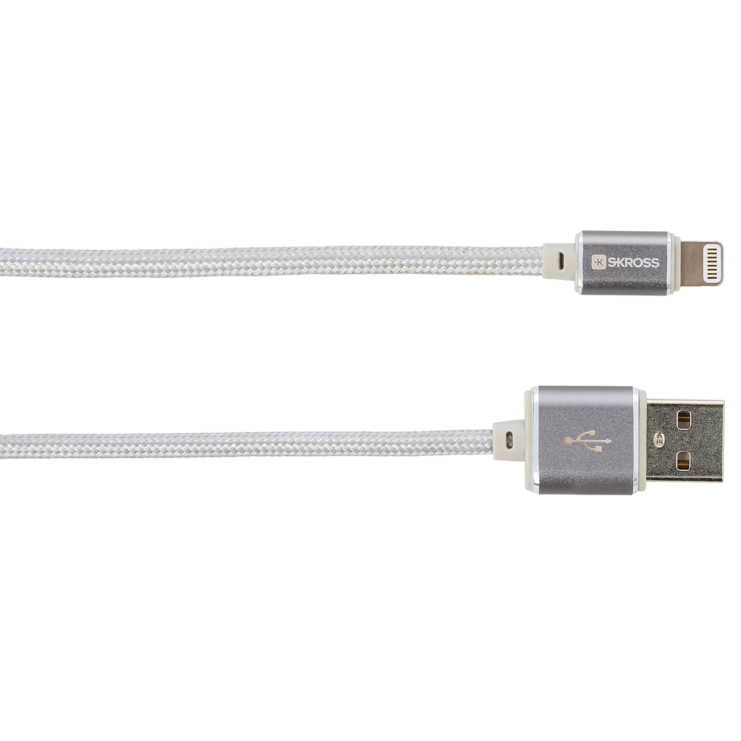 SKROSS Charge'n Sync Kabel mit Lightning Stecker - Steel Line