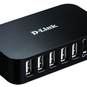D-Link 7 Port USB Hub - Black