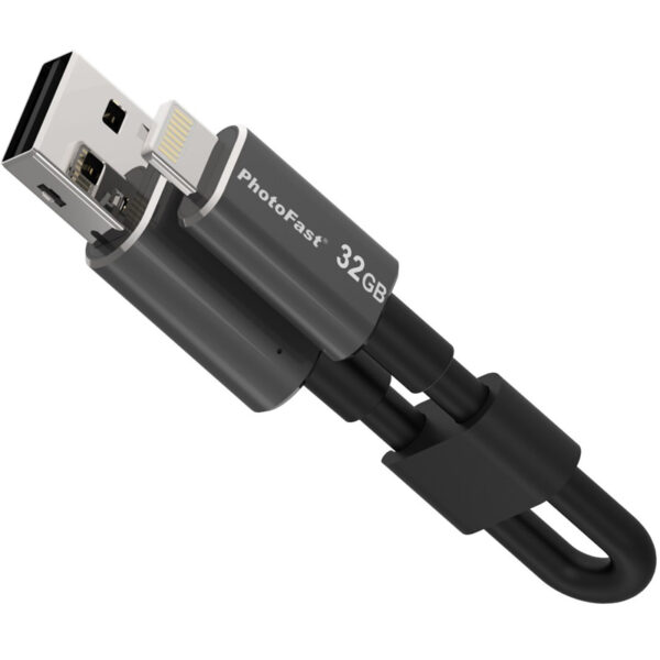 PhotoFast 32GB iOS OTG Memories Data Charging Cable - Black