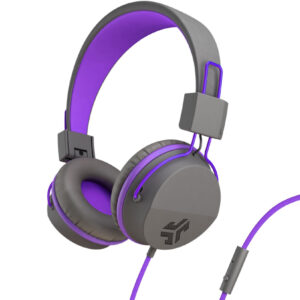 JLab JBuddies Studio Over-Ear Folding Kids Headphones - Purple/Grey