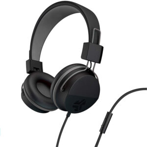 JLab Neon Wired Headphones In-Line Mic + Controls - Black