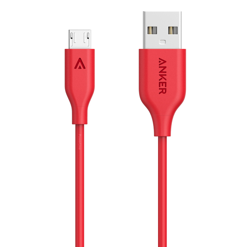 Anker PowerLine Micro USB Daten- und Ladekabel 0.9M - Rot