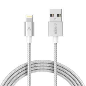 Anker MFI USB auf Lightning Nylon Kabel 1.8m - Silber