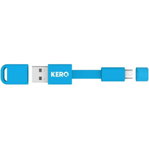 Kero Nomad Micro USB to USB Key Ring Data Charging Cable - Blue