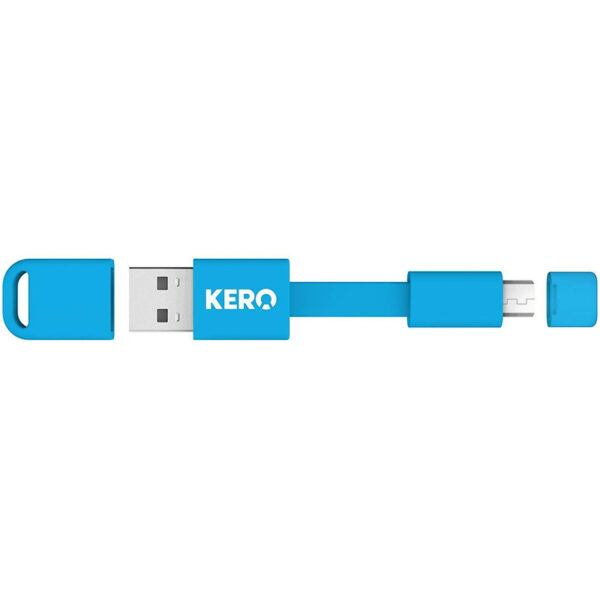 Kero Nomad Micro USB to USB Key Ring Data Charging Cable - Blue