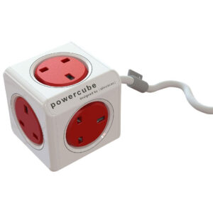 Allocacoc PowerCube - 5 Power Socket - 3M - Red/White