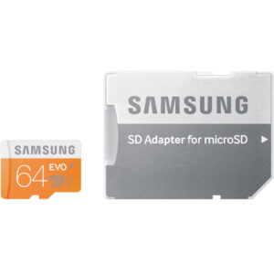 Samsung 64GB EVO Micro SD Card (SDXC) + USB Adapter - 48MB/s