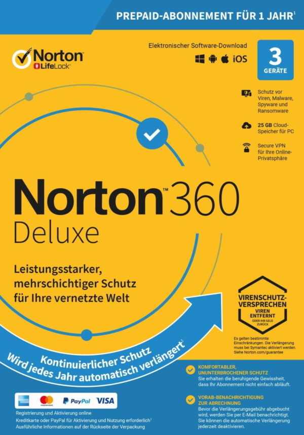 Norton 360 Deluxe inkl. 25GB MD